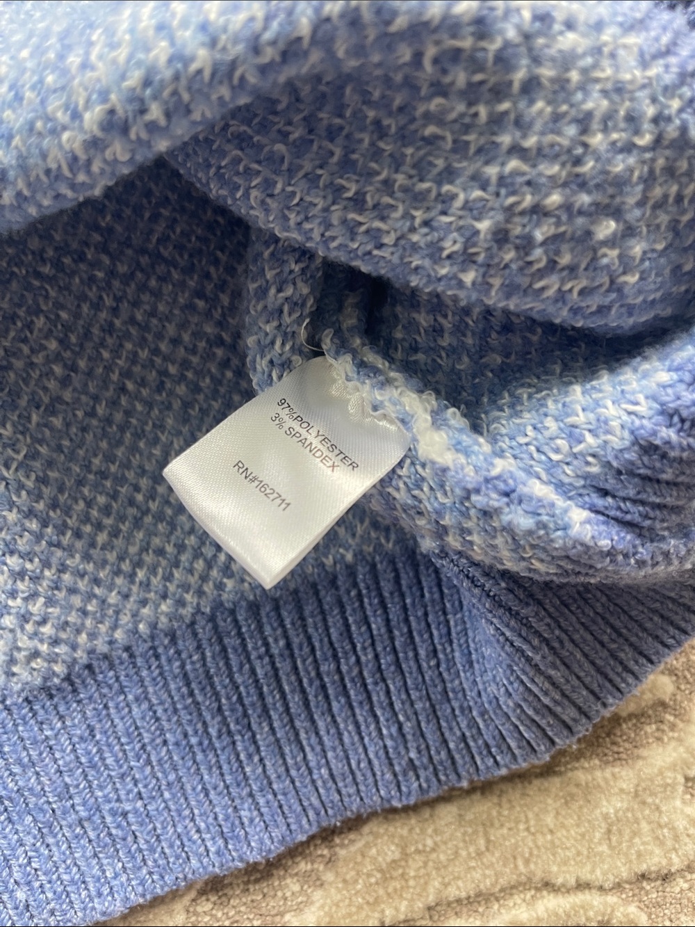 Funky Blue Floral Crewneck Sweater - Picture 4 of 6